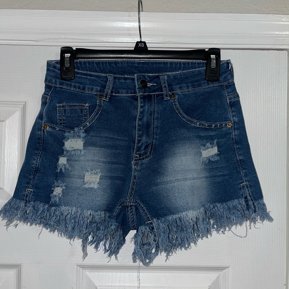 Jean Cutoff Shorts, Size Small